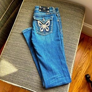 SOLD ON MERCARI Miss Me Size 28 Butterfly Jeans